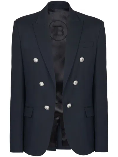 Balmain Sakko Mit Knopfdetail In Blue