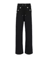 Balmain Regular Fit Jogging Trousers With Gold Detailing In Black