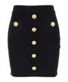 Balmain Women High Waist Buttoned Mini Skirt In Black