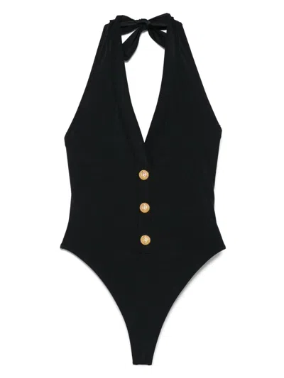 BALMAIN BUTTON-DETAILING SWIMSUIT