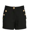 Balmain Button-down Shorts In Black