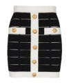 Balmain Button-embellishment Knitted Mini Skirt In Black