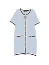 Balmain Button Dress In Blue