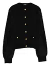 Balmain Button-embellished Cardigan In Black