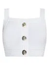 Balmain Cotton Blend Top Button Embellishments In Red