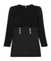Balmain Button-embellished Dress In Black