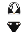 Balmain Two-piece Swimming Costume With Buttons In Black