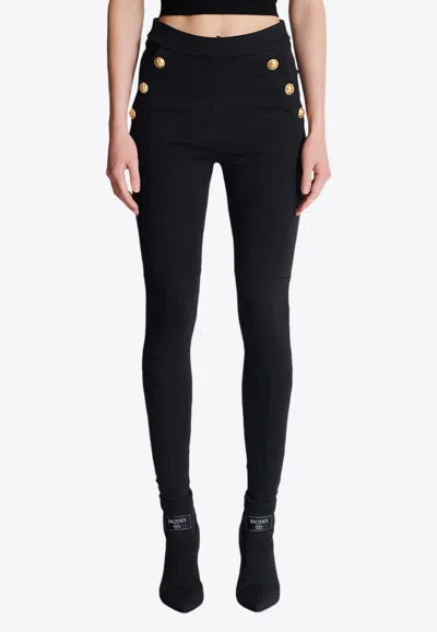 Balmain Button Embellished Leggings