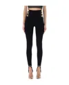 BALMAIN BUTTON-EMBELLISHED LEGGINGS