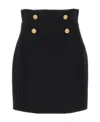Balmain 4-button Grand De Poudre Mini Skirt In Black
