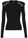 Balmain Shoulder-pad Sweater In Black