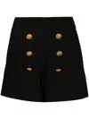 Balmain Button-embellished Shorts In Black