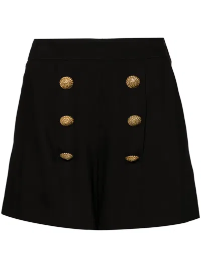 Balmain Button-embellished Shorts In Black