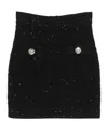 Balmain Button-embellished Skirt In Black