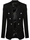 Balmain Button-embellished Wool Blazer In Black