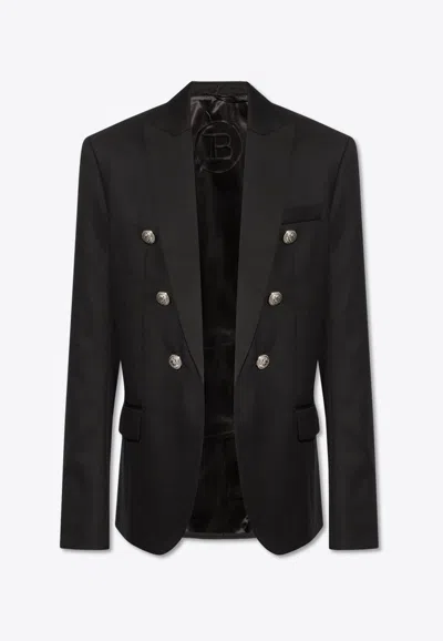 Balmain Six-button Black Wool Blazer