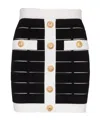 Balmain Button-embellishment Knitted Mini Skirt In Black