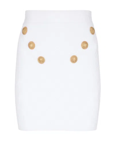 BALMAIN BALMAIN 6-BUTTON KNIT SKIRT