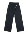 Balmain Button-fastening Wrap Trousers In Black