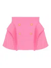 Balmain Button Flared Skirt In Pink