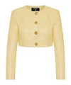 Balmain Button Front Jacket In Yellow