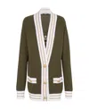 Balmain Button-front Knitted Cardigan In Brown