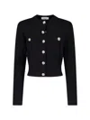 Balmain Embossed-button Cropped Jacket In Black