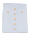 Balmain Button Knitted Skirt In White