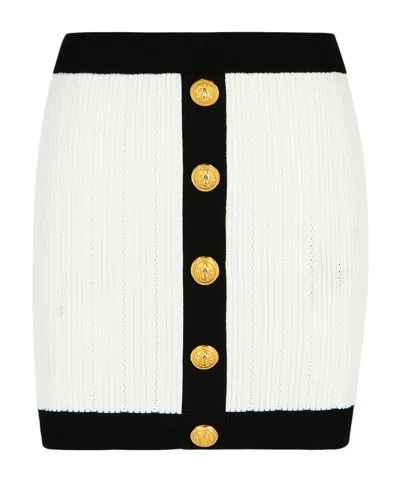 BALMAIN BALMAIN TWO-TONED MINI SKIRT