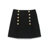 Balmain Virgin Wool Skirt In Black