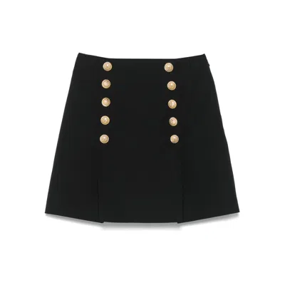 BALMAIN BALMAIN BUTTON EMBELLISHED MINI SKIRT
