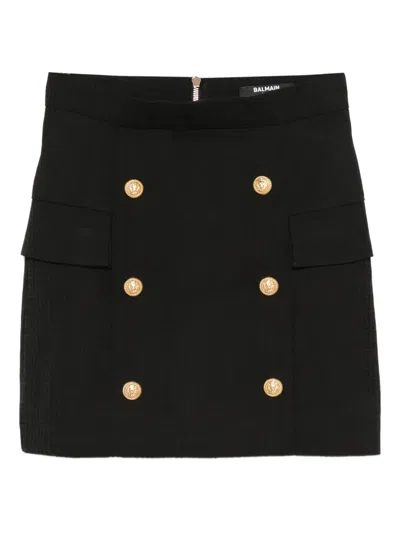 Balmain Kids' Button Skirt In Black