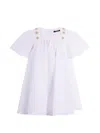 Balmain Button Square-neck Dress In White