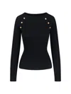 Balmain Button Sweater In Black