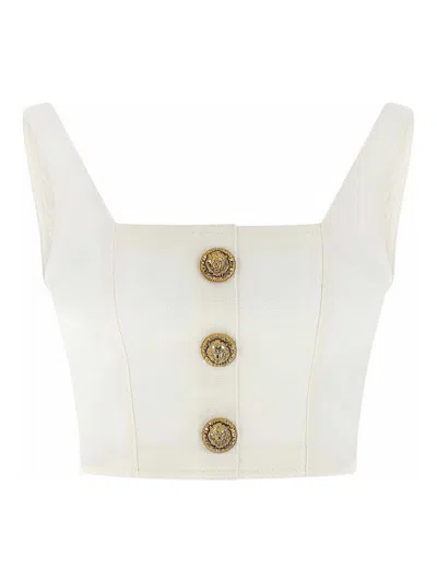 Balmain Top - Blanco In White