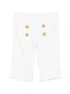 Balmain Button Trousers In White