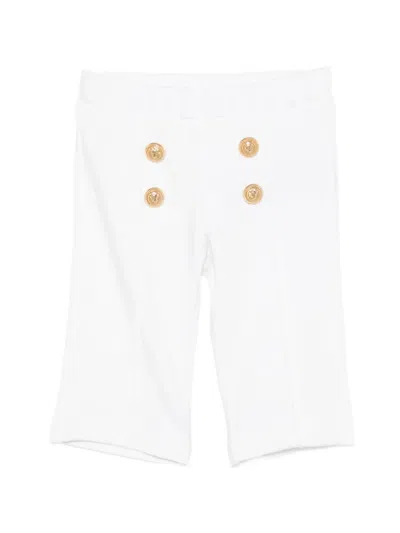 Balmain Babies' Button Trousers In White