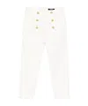 Balmain Button Trousers In White