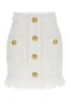 Balmain Eyelash Crop Top With Logoed Buttons