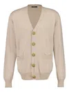 Balmain Button-up Cardigan In Neutral