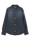 Balmain Button-up Chambray Shirt In Blue