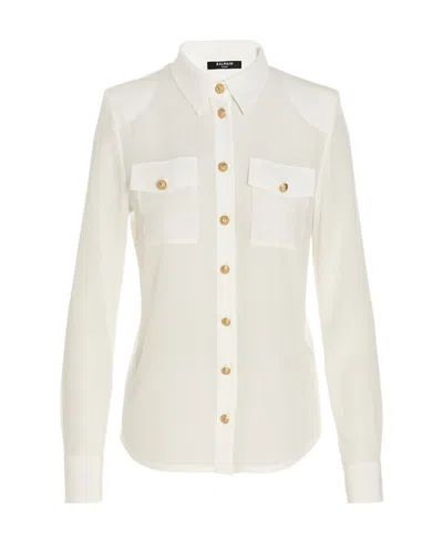 BALMAIN BUTTON-UP LONG-SLEEVED SHIRT