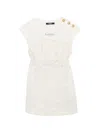 Balmain Button-detail Dress In Neutral