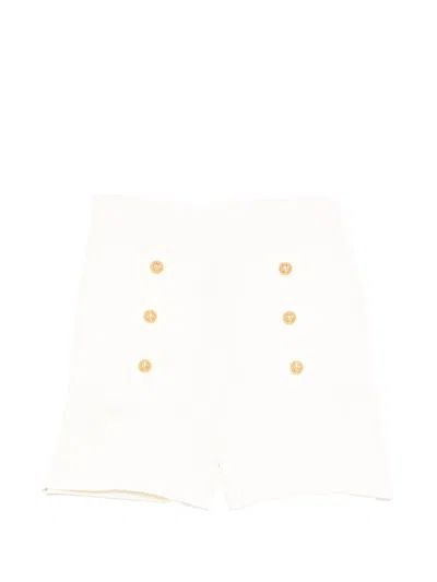Balmain Kids' Button-detail Shorts In Neutral