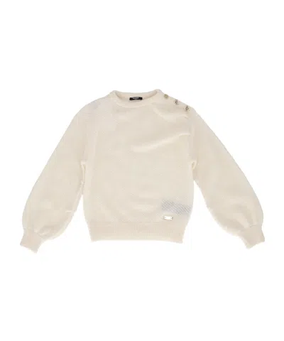 Balmain Button-detail Sweater In Neutral