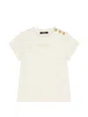 Balmain Button-detail T-shirt In Neutral