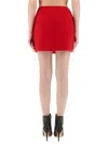 Balmain Button-detail Virgin Wool Mini Skirt In Red