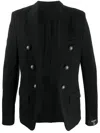 Balmain Buttoned Blazer In Black