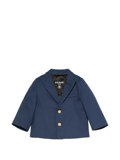 Balmain Babies' Buttoned Blazer In Blue