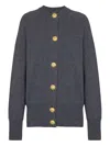 Balmain Buttoned Eco-cashmere Cardigan In Multi